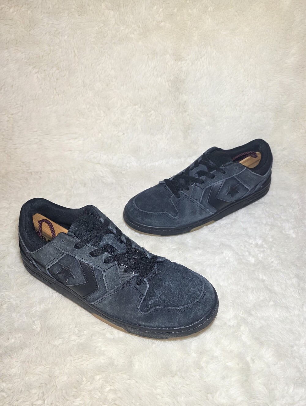 Converse CL98 Suede Low Top Sneakers Black Gum Sole Skater Shoes Mens 10 A14182C